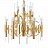 Люстра HUGE ITALIAN BRASS AND GLASS CHANDELIER BY GAETANO фото 2