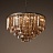 1920s Odeon Glass Fringe Chandelier Smoke (M) - 5 rings 80 см   фото 5