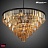 1920s Odeon Glass Fringe Chandelier Smoke (L) - 7 rings Дымчатый фото 9