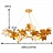Дизайнерская люстра на струнном подвесе с декором из кленовых листьев MAPLE 14 плафонов фото 4