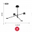 Светодиодная люстра в скандинавском стиле MOTVIKT Черный E фото 9