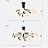Потолочная люстра с матовыми стеклянными плафонами DANNA C 9 плафонов Золотой фото 8