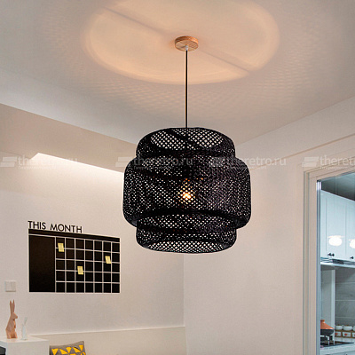 Люстра Rattan Chandelier Pendant A 38 см  бежевый  фото 1