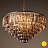 1920s Odeon Glass Fringe Chandelier Smoke (L) - 7 rings Дымчатый фото 3