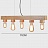 Подвесной светильник LOFT Wooden Lighting Line Pendant 5 плафонов  фото 2